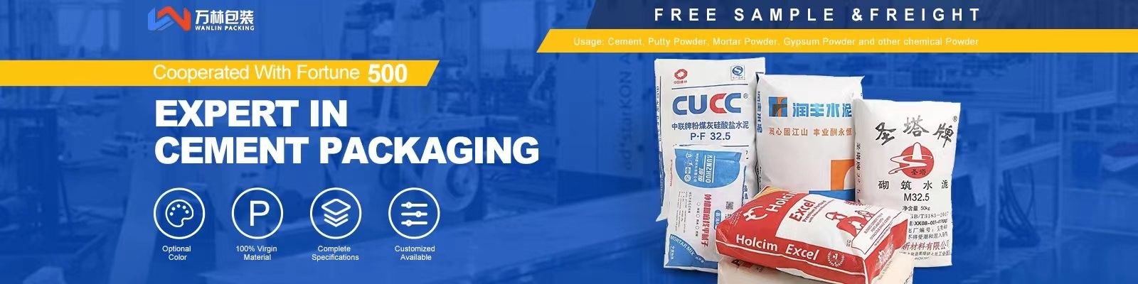 Bolsos de empaquetado del cemento