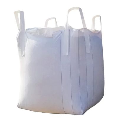 Bolsos enormes inferiores planos 1 Ton For Firewood Construction Cement respirable de Fibc PP