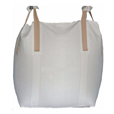 Bolsos enormes inferiores planos 1 Ton For Firewood Construction Cement respirable de Fibc PP