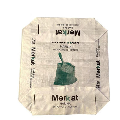 Bolso inferior tejido polipropileno del bloque del saco 25KG 40KG 50KG de los PP del cemento