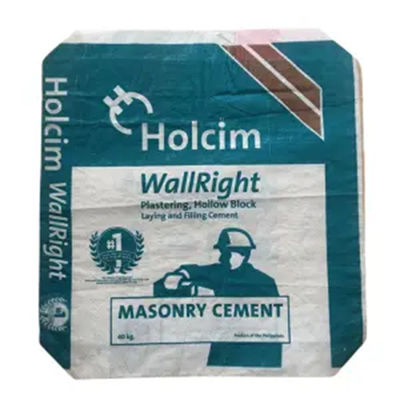 Los bolsos tejidos laminados estrella de los PP del anuncio bloquean el bolso inferior 25KG 40KG 50KG del saco de los PP del cemento