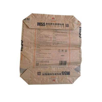 Bolsas de Válvula Multicapa de Papel para Adhesivo de Porcelana de 25 kg