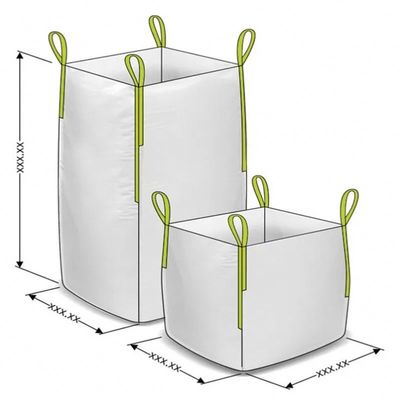 El jumbo del cemento de la construcción empaqueta la parte inferior plana 1 Ton Bulk Bag With Printing