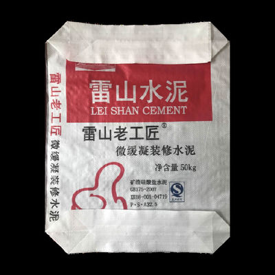 Bolsas de válvulas tejidas de color Kraft PP con fondo de bloque para envases de cemento