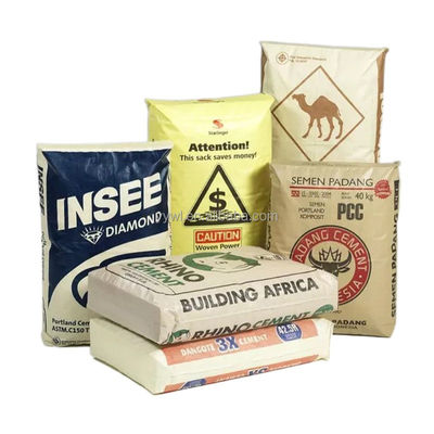 Material de construcción de autocierre Embalaje Bolsa de cemento de PP con embalaje de válvula