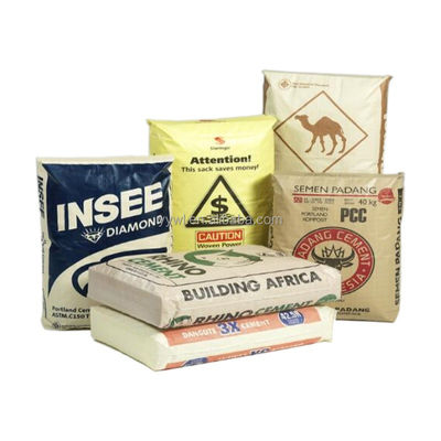 Material de construcción de autocierre Embalaje Bolsa de cemento de PP con embalaje de válvula