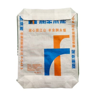 25 KG 40 KG 50 KG Saco de cemento tejido PP Bolsa de válvula PP vacía Bloque de fondo con válvula