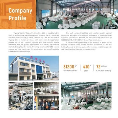 25 KG 40 KG 50 KG Saco de cemento tejido PP Bolsa de válvula PP vacía Bloque de fondo con válvula