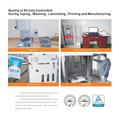 25 KG 40 KG 50 KG Saco de cemento tejido PP Bolsa de válvula PP vacía Bloque de fondo con válvula