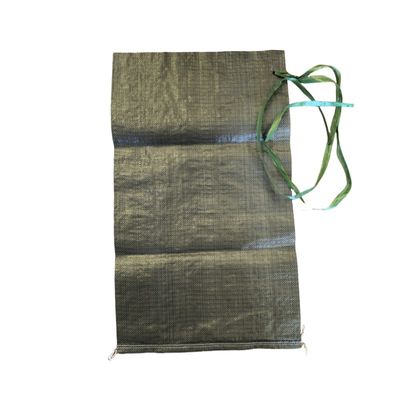 Resistente a los rayos UV 35x66cm 50LB Bolsas de embalaje de arena Bolsas de tejido de PP vacías Fondo de costura reciclado