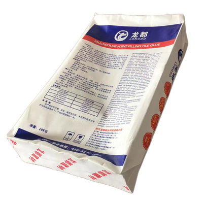 bolso de empaquetado tejido BOPP plástico del material de construcción de los bolsos del pegamento de la teja de 20kg 25kg