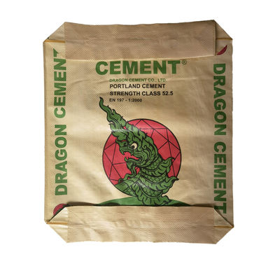 25 kilogramos 40 kilogramos 50 kilogramos del cemento tejido de la válvula de los PP empaquetan el empaquetado industrial de la impresión de Flexo del saco vacío
