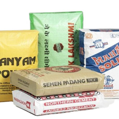 Bolsa de válvula tubular laminada de polipropileno tejido para 50 kg de fondo cuadrado Bolsa de cemento Superficie de impresión 100% polipropileno virgen