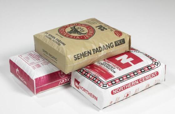 Bolsa de válvula tubular laminada de polipropileno tejido para 50 kg de fondo cuadrado Bolsa de cemento Superficie de impresión 100% polipropileno virgen