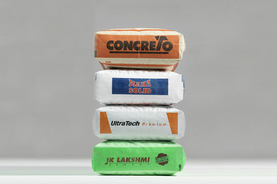 Bolsa de válvula tubular laminada de polipropileno tejido para 50 kg de fondo cuadrado Bolsa de cemento Superficie de impresión 100% polipropileno virgen