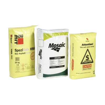 Saco de cemento PP laminado con impresión multicolor a prueba de humedad