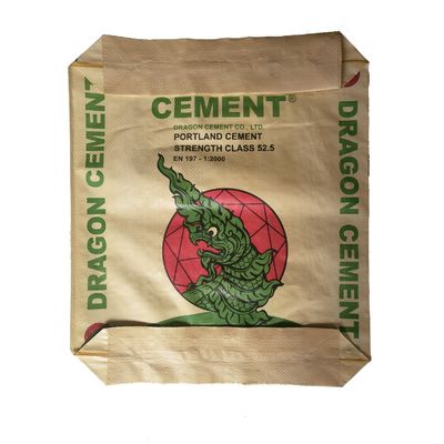 85GSM PP Bolsa de cemento 50KG con prueba de humedad de laminación PE