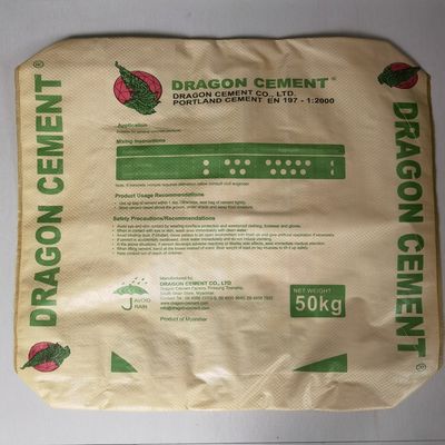 85GSM PP Bolsa de cemento 50KG con prueba de humedad de laminación PE