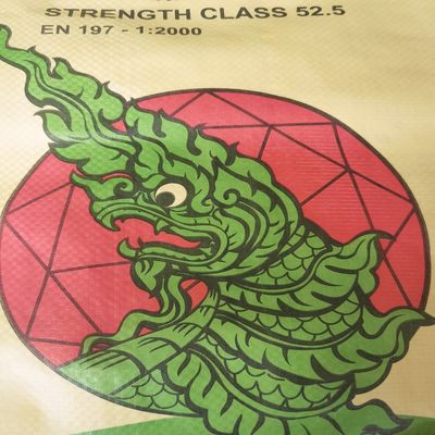 85GSM PP Bolsa de cemento 50KG con prueba de humedad de laminación PE