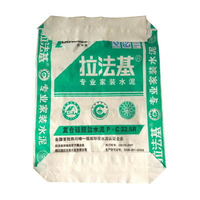 85GSM PP Bolsa de cemento 50KG con prueba de humedad de laminación PE