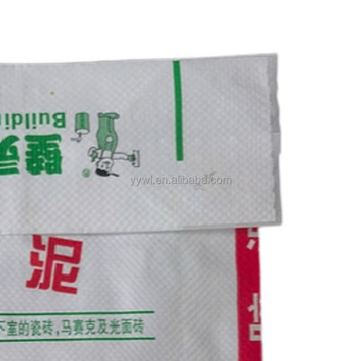 Saco de cemento tejido de PP con válvula de 25 KG y 50 KG con fondo cuadrado y termosellado, certificado ISO9001:2008