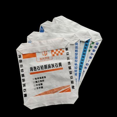 Bolsa de cemento reciclable en caliente y personalizada con certificación ISO9001:2008 y bolsa de válvula de PP para mortero y polvo químico