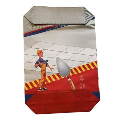Impermeabilice las bolsas de papel de 2 capas modificó los bolsos 90gsm del cemento para requisitos particulares 20kg con la impresión