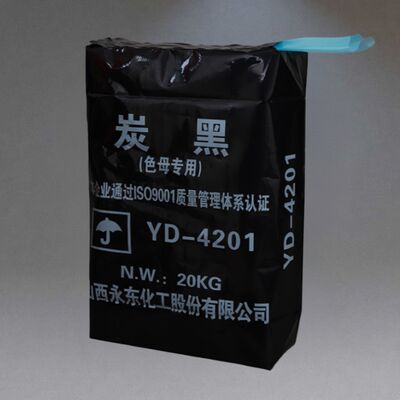 Bolsas de válvulas de PE pesadas de 25 kg para negro de carbono con manguera