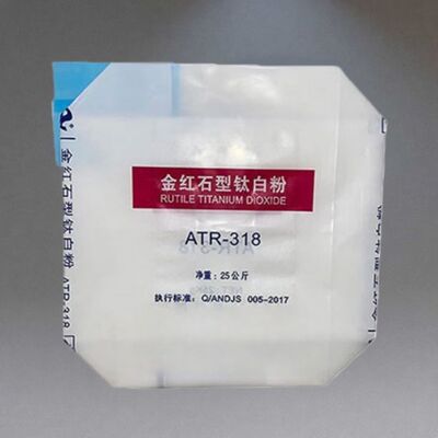 Bolsas de válvula de PE de alta resistencia de 25 KG para negro de humo con válvula de solapa