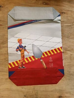Bolsa de válvula de papel de 2 capas de 90GSM con fondo de bloque para bolsas de embalaje de cemento de 50 kg
