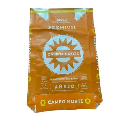 Bolsa tejida de PP laminada BOPP para arroz 20KG 25KG 50KG