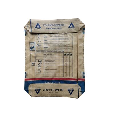 Bolsa de Cemento Laminada AD Star PPW de 50kg, Fondo Cuadrado, Bolsa de Plástico Tejido con Válvula