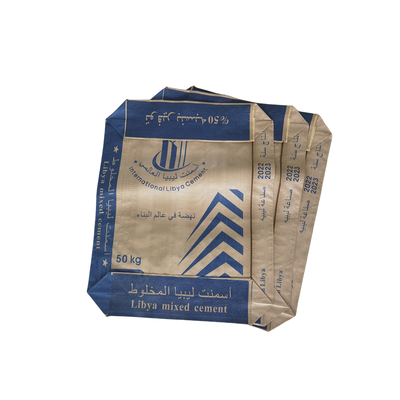 Bolsa de cemento de PP de 50 kg Resistente a la humedad Cuadrada de la válvula inferior Bolsa de cemento de PP 75GSM a 90GSM Bolsa de válvula tejida