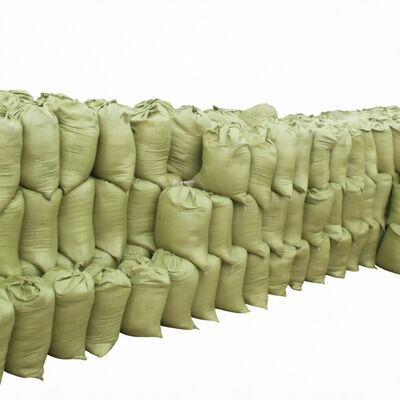 Bolsas de arena resistentes a los rayos UV 50LB 25kg 50kg Bolsas de tejido de PP para construcción de arena y agricultura
