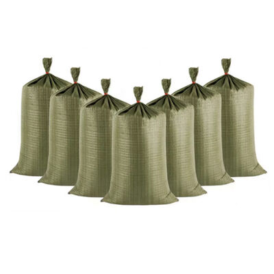 50LB 25kg 50kg bolsas de arena de uso pesado bolsas de arena de tejido de PP con cuerdas de corbata para el embalaje de arena