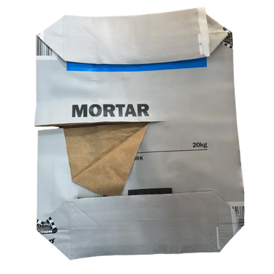 20KG 25KG Mezclas secas Bolsa de cemento Bolsa de válvula de PP tejida con revestimiento de papel interior Embalaje de cemento a prueba de humedad 20-25KG